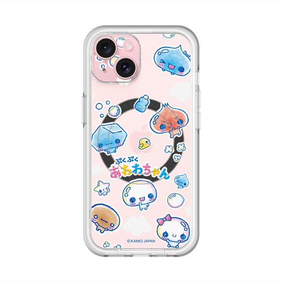 スリムプロテクションプレミアムケース with MagSafe［ ぷくぷくあわわちゃん - ステッカー ］