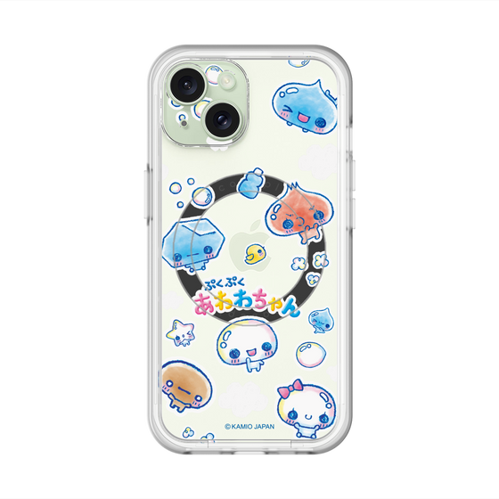 スリムプロテクションプレミアムケース with MagSafe［ ぷくぷくあわわちゃん - ステッカー ］