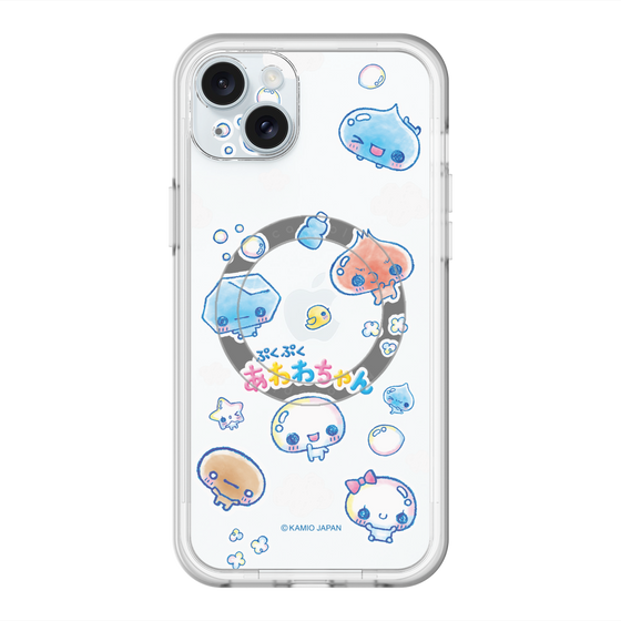 スリムプロテクションプレミアムケース with MagSafe［ ぷくぷくあわわちゃん - ステッカー ］