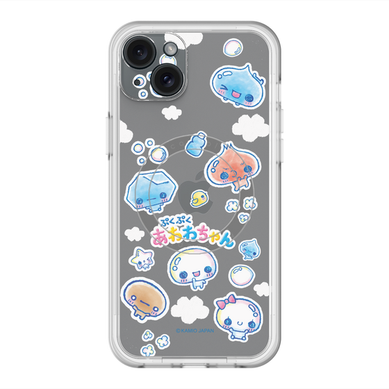 スリムプロテクションプレミアムケース with MagSafe［ ぷくぷくあわわちゃん - ステッカー ］