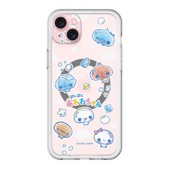 スリムプロテクションプレミアムケース with MagSafe［ ぷくぷくあわわちゃん - ステッカー ］