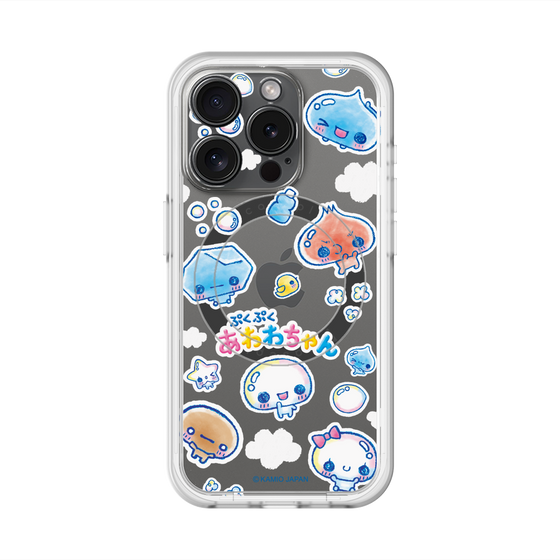スリムプロテクションプレミアムケース with MagSafe［ ぷくぷくあわわちゃん - ステッカー ］
