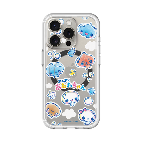 スリムプロテクションプレミアムケース with MagSafe［ ぷくぷくあわわちゃん - ステッカー ］