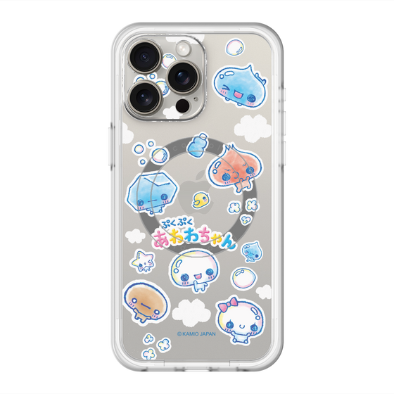 スリムプロテクションプレミアムケース with MagSafe［ ぷくぷくあわわちゃん - ステッカー ］