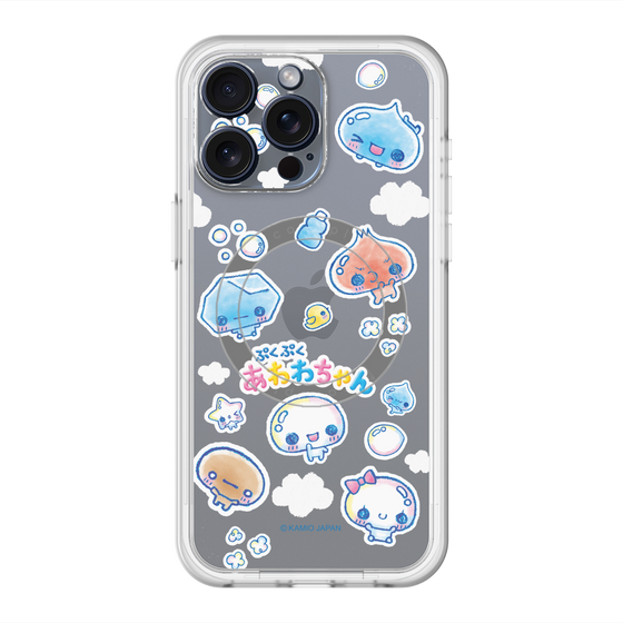 スリムプロテクションプレミアムケース with MagSafe［ ぷくぷくあわわちゃん - ステッカー ］