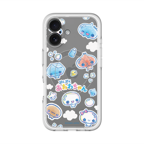 スリムプロテクションプレミアムケース with MagSafe［ ぷくぷくあわわちゃん - ステッカー ］
