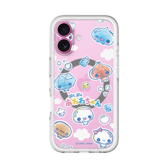 スリムプロテクションプレミアムケース with MagSafe［ ぷくぷくあわわちゃん - ステッカー ］