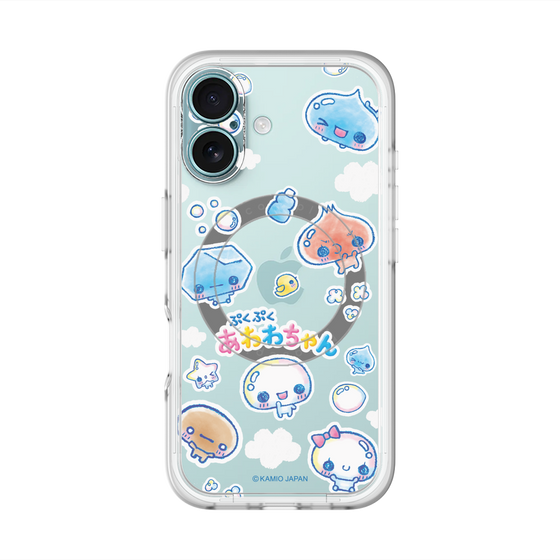 スリムプロテクションプレミアムケース with MagSafe［ ぷくぷくあわわちゃん - ステッカー ］