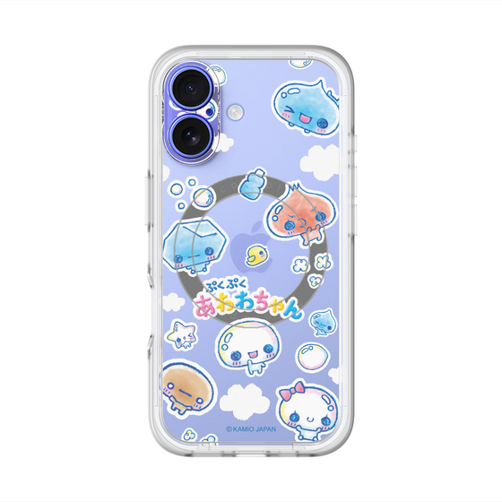 スリムプロテクションプレミアムケース with MagSafe［ ぷくぷくあわわちゃん - ステッカー ］