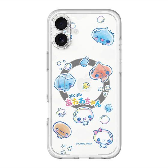 スリムプロテクションプレミアムケース with MagSafe［ ぷくぷくあわわちゃん - ステッカー ］
