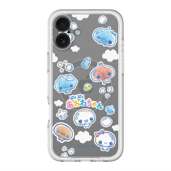 スリムプロテクションプレミアムケース with MagSafe［ ぷくぷくあわわちゃん - ステッカー ］