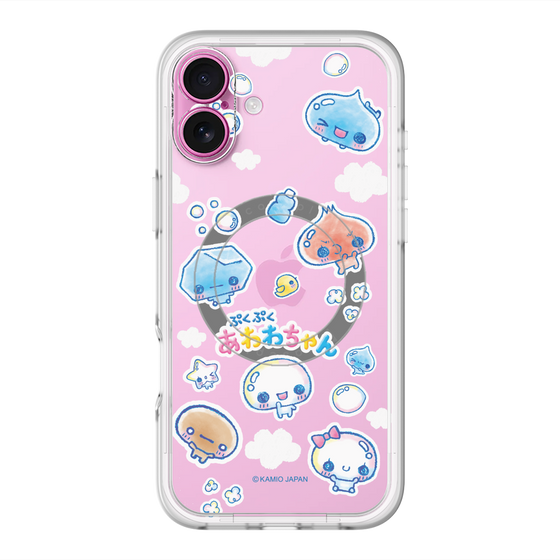 スリムプロテクションプレミアムケース with MagSafe［ ぷくぷくあわわちゃん - ステッカー ］