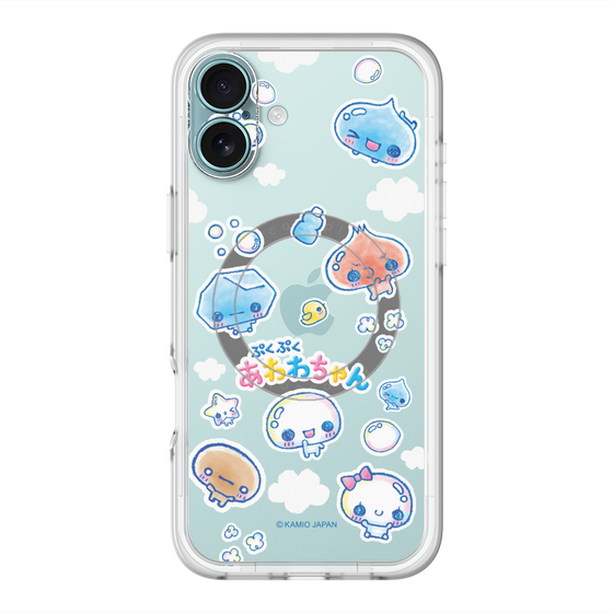 スリムプロテクションプレミアムケース with MagSafe［ ぷくぷくあわわちゃん - ステッカー ］