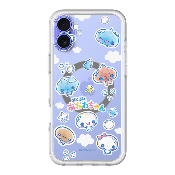 スリムプロテクションプレミアムケース with MagSafe［ ぷくぷくあわわちゃん - ステッカー ］