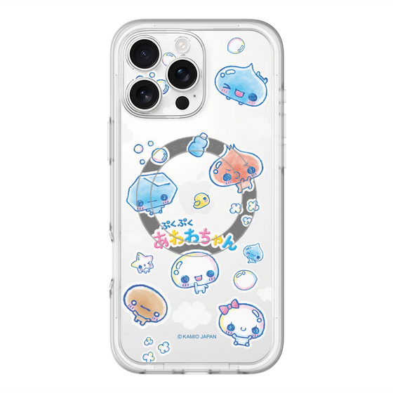 スリムプロテクションプレミアムケース with MagSafe［ ぷくぷくあわわちゃん - ステッカー ］