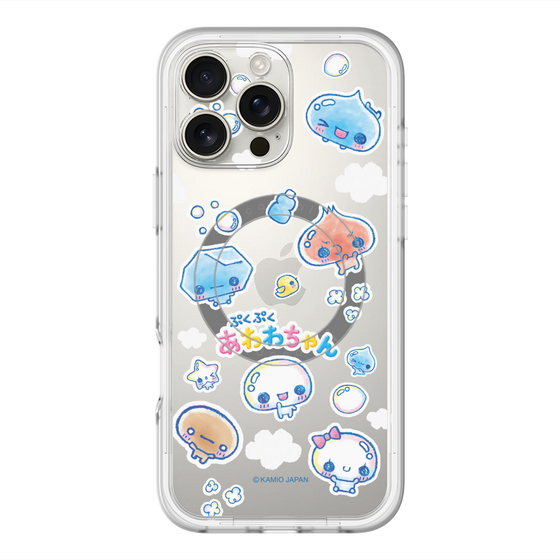 スリムプロテクションプレミアムケース with MagSafe［ ぷくぷくあわわちゃん - ステッカー ］