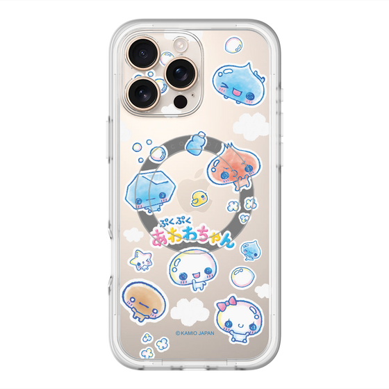 スリムプロテクションプレミアムケース with MagSafe［ ぷくぷくあわわちゃん - ステッカー ］