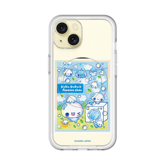 スリムプロテクションプレミアムケース with MagSafe［ ぷくぷくあわわちゃん - ランドリー ］