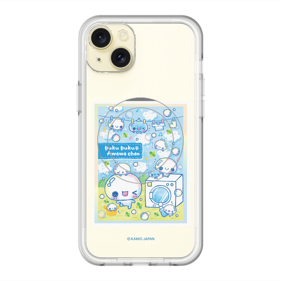 スリムプロテクションプレミアムケース with MagSafe［ ぷくぷくあわわちゃん - ランドリー ］