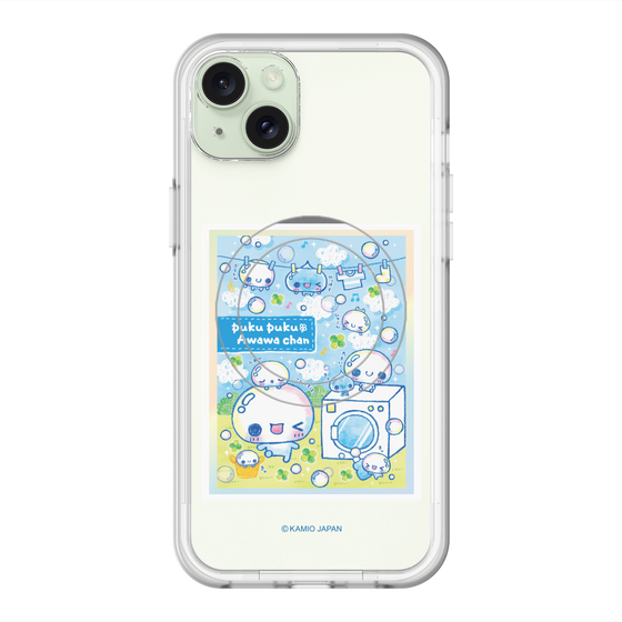 スリムプロテクションプレミアムケース with MagSafe［ ぷくぷくあわわちゃん - ランドリー ］