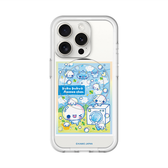 スリムプロテクションプレミアムケース with MagSafe［ ぷくぷくあわわちゃん - ランドリー ］