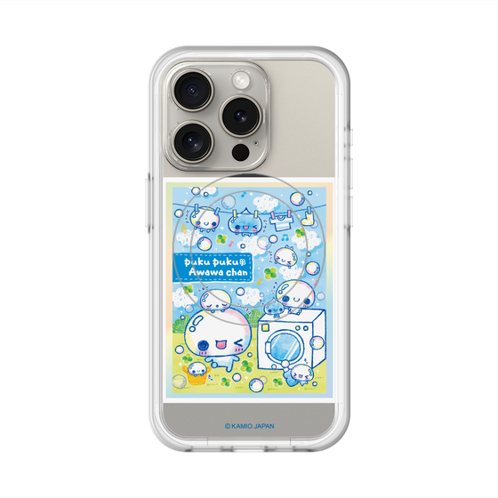 スリムプロテクションプレミアムケース with MagSafe［ ぷくぷくあわわちゃん - ランドリー ］