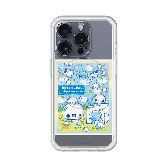 スリムプロテクションプレミアムケース with MagSafe［ ぷくぷくあわわちゃん - ランドリー ］