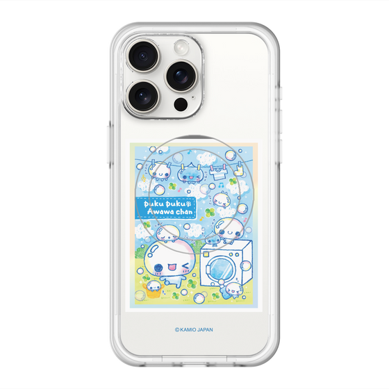 スリムプロテクションプレミアムケース with MagSafe［ ぷくぷくあわわちゃん - ランドリー ］