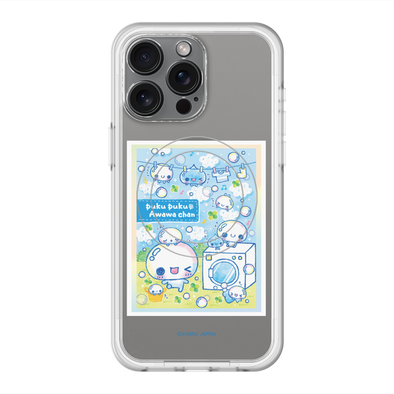 スリムプロテクションプレミアムケース with MagSafe［ ぷくぷくあわわちゃん - ランドリー ］