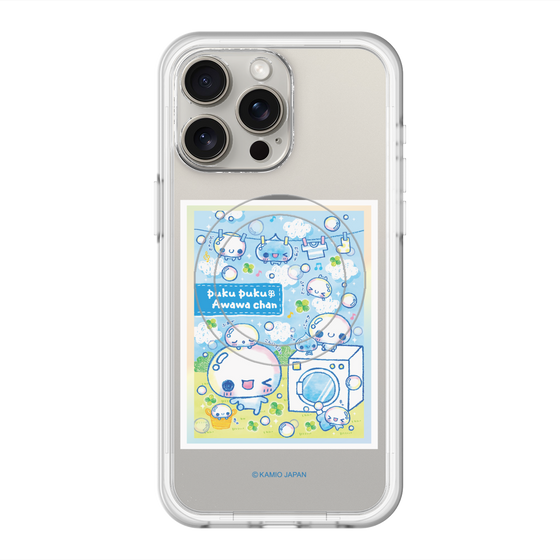 スリムプロテクションプレミアムケース with MagSafe［ ぷくぷくあわわちゃん - ランドリー ］