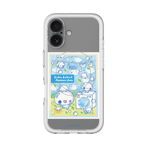 スリムプロテクションプレミアムケース with MagSafe［ ぷくぷくあわわちゃん - ランドリー ］