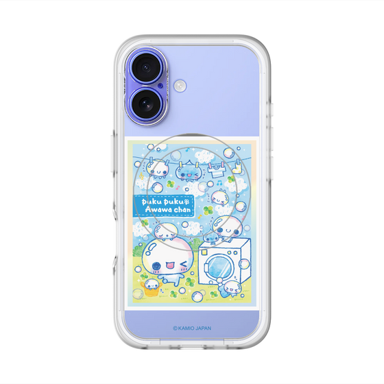 スリムプロテクションプレミアムケース with MagSafe［ ぷくぷくあわわちゃん - ランドリー ］