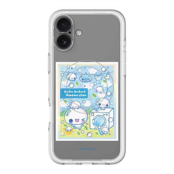 スリムプロテクションプレミアムケース with MagSafe［ ぷくぷくあわわちゃん - ランドリー ］