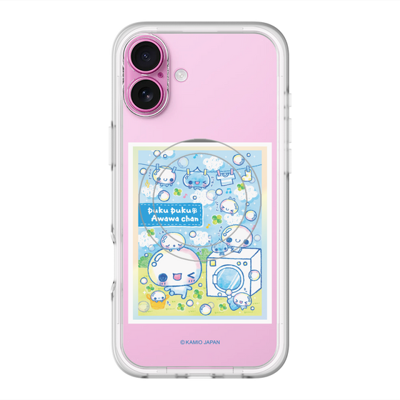 スリムプロテクションプレミアムケース with MagSafe［ ぷくぷくあわわちゃん - ランドリー ］