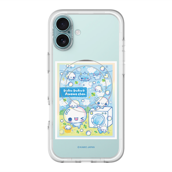 スリムプロテクションプレミアムケース with MagSafe［ ぷくぷくあわわちゃん - ランドリー ］