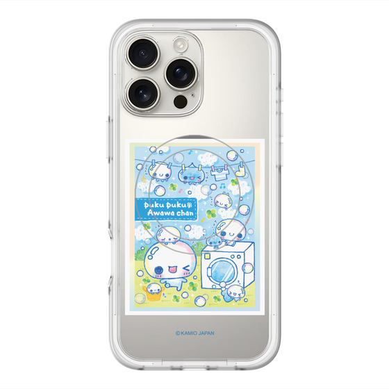 スリムプロテクションプレミアムケース with MagSafe［ ぷくぷくあわわちゃん - ランドリー ］