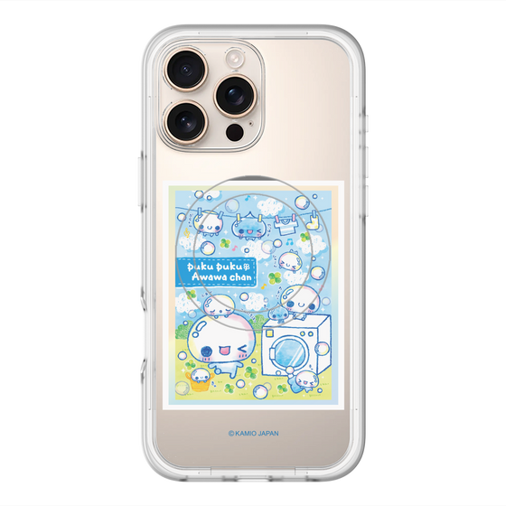 スリムプロテクションプレミアムケース with MagSafe［ ぷくぷくあわわちゃん - ランドリー ］