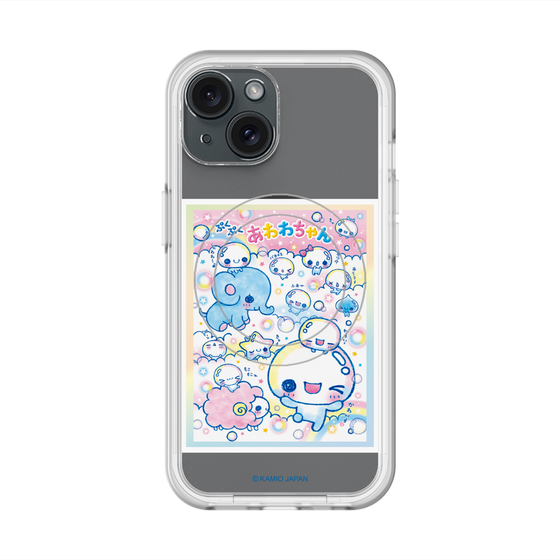 スリムプロテクションプレミアムケース with MagSafe［ ぷくぷくあわわちゃん - お友達 ］