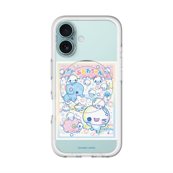 スリムプロテクションプレミアムケース with MagSafe［ ぷくぷくあわわちゃん - お友達 ］