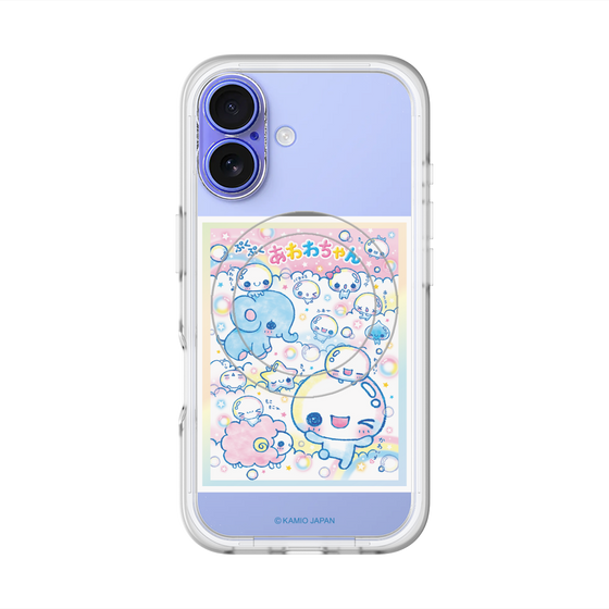 スリムプロテクションプレミアムケース with MagSafe［ ぷくぷくあわわちゃん - お友達 ］