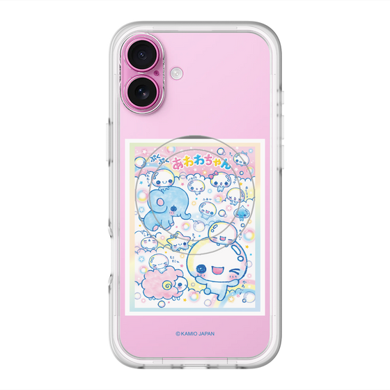 スリムプロテクションプレミアムケース with MagSafe［ ぷくぷくあわわちゃん - お友達 ］