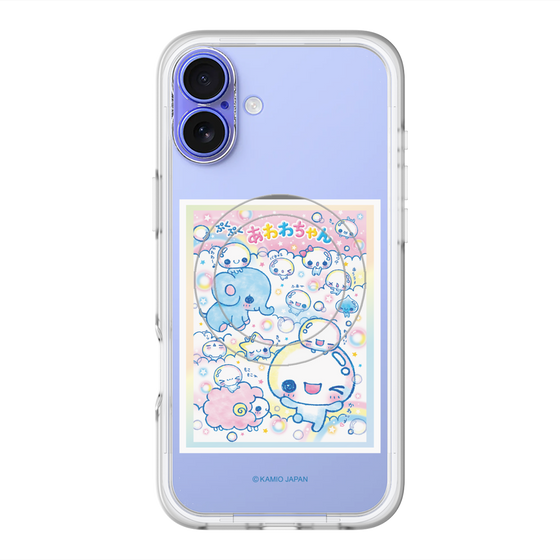 スリムプロテクションプレミアムケース with MagSafe［ ぷくぷくあわわちゃん - お友達 ］