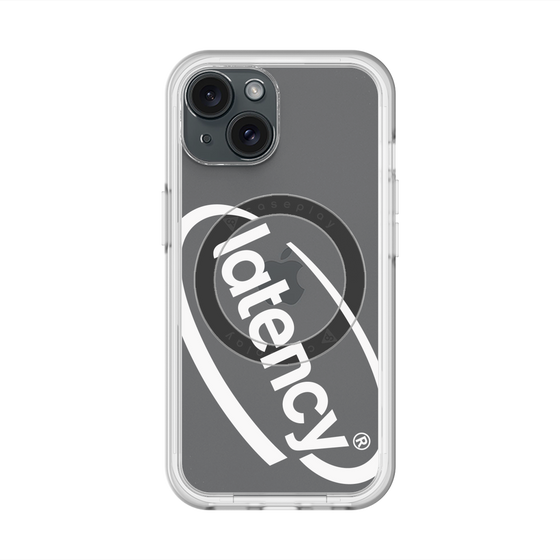 スリムプロテクションプレミアムケース with MagSafe［ LATENCY - Circle logo - Clear ］