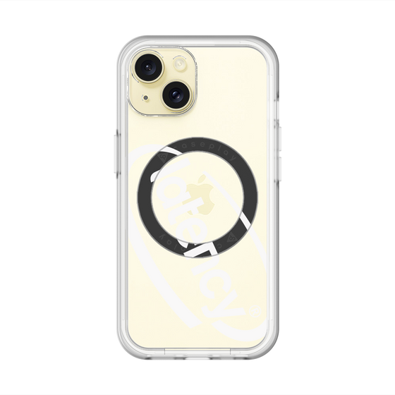 スリムプロテクションプレミアムケース with MagSafe［ LATENCY - Circle logo - Clear ］