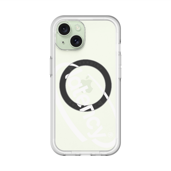 スリムプロテクションプレミアムケース with MagSafe［ LATENCY - Circle logo - Clear ］