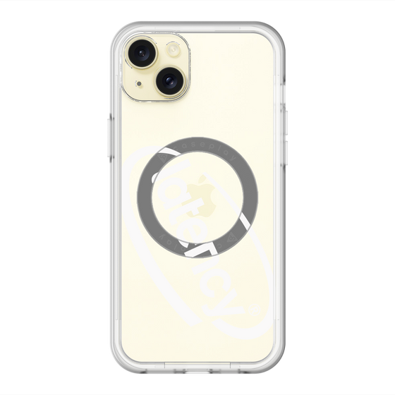 スリムプロテクションプレミアムケース with MagSafe［ LATENCY - Circle logo - Clear ］