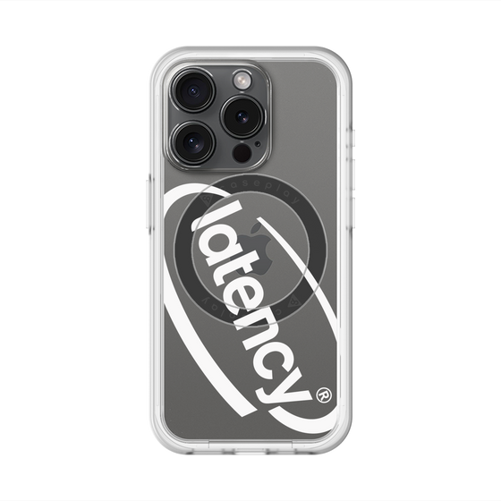 スリムプロテクションプレミアムケース with MagSafe［ LATENCY - Circle logo - Clear ］