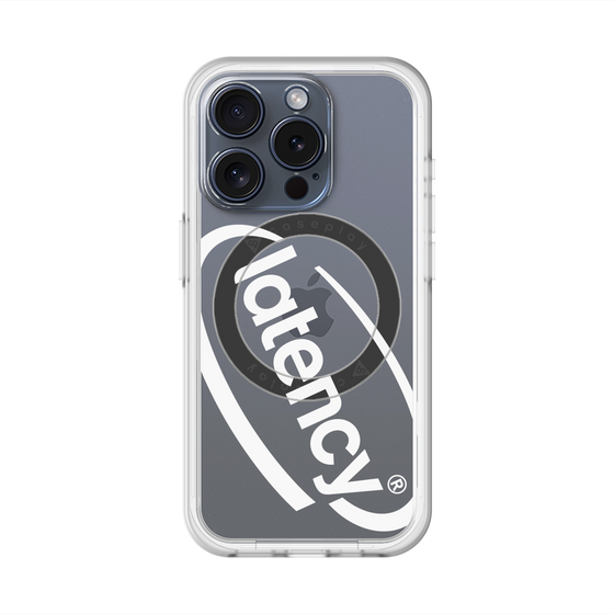 スリムプロテクションプレミアムケース with MagSafe［ LATENCY - Circle logo - Clear ］