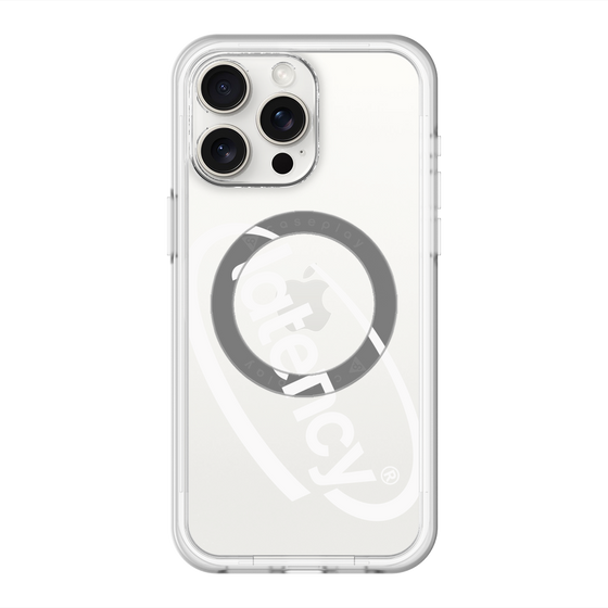 スリムプロテクションプレミアムケース with MagSafe［ LATENCY - Circle logo - Clear ］
