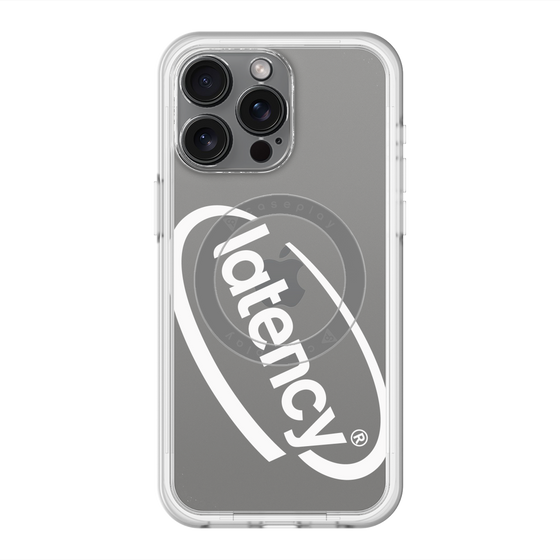 スリムプロテクションプレミアムケース with MagSafe［ LATENCY - Circle logo - Clear ］